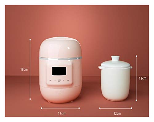 X-LSWAB Pote de cocinar eléctrico eléctrica Lenta con Cocina Mini automático Que Cocina la Sopa de gachas de Reparto de Agua de cocción de cerámica 0.8L Suplemento Liner bebé Pot for el Vapor Pequeño
