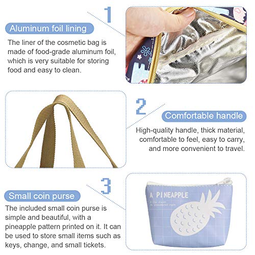 XAVSWRDE Neceser de Viaje para Maquillaje con Bolsa Pequeña Bolsas de Aseo Viaje de Tela Oxford Neceser de Maquillaje Impermeable con Gran Capacidad Bolsas de Cosméticos para Viaje Vacación Playa