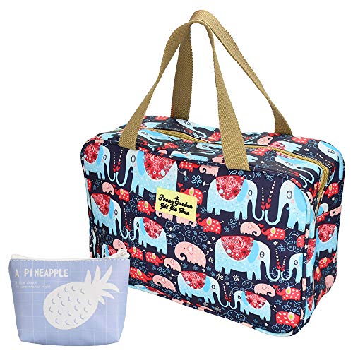 XAVSWRDE Neceser de Viaje para Maquillaje con Bolsa Pequeña Bolsas de Aseo Viaje de Tela Oxford Neceser de Maquillaje Impermeable con Gran Capacidad Bolsas de Cosméticos para Viaje Vacación Playa