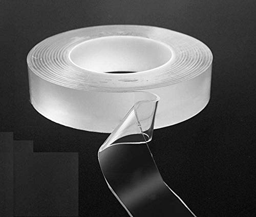 XBR Adhesivo Reutilizable de Doble Cara Cinta Adhesiva multipropósito nanoadhesiva Sin Rastro Discos de Bucle Lavados Cinta Adhesiva, Adhesivos y Sujetadores