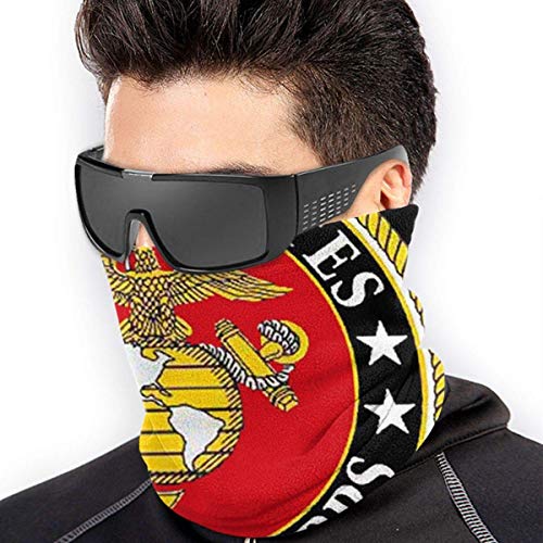 XCVD Confort Calentador de cuello de microfibra multifuncional del Cuerpo de Marines de los Estados Unidos, protectores faciales deportivos, mascarilla a prueba de viento a prueba de polvo en la