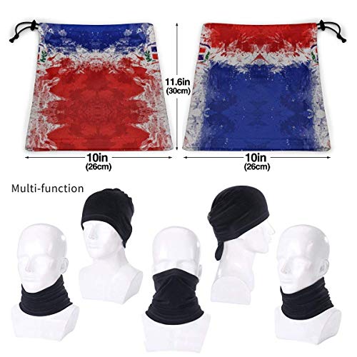 XCVD República Dominicana Bandera Ultimate Comfort Calentador de cuello Máscara facial Escudo Bandana súper protectora Diadema Gorro a prueba de viento Boca a prueba de polvo Mascarilla bufanda m