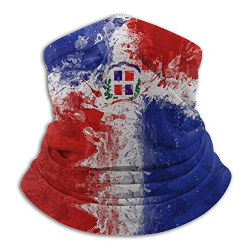 XCVD República Dominicana Bandera Ultimate Comfort Calentador de cuello Máscara facial Escudo Bandana súper protectora Diadema Gorro a prueba de viento Boca a prueba de polvo Mascarilla bufanda m