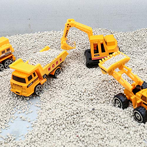 XDDIAS Mini Modelos de Construcción, 6 Pcs Aleación Modelo Camiones de Juguete, Diecast Metal Vehículos de Coches Camión Excavadora Navidad Cumpleaños Regalo para Niño 3 Años
