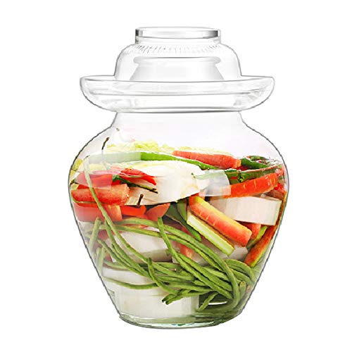 XDLYM Kimchi Frasco, Tarro de la salmuera del hogar, Tarro en escabeche, Sellado Botella de Vidrio Transparente, engrosadas Olla Kimchi,M1