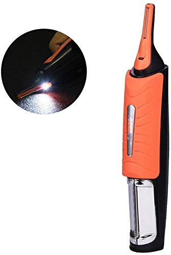 XGBDTJ- Condensador De Ajuste del Pelo Afeitadora Vida de Moda Man 2 En 1 Cejas Piercing En La Nariz Patillas Cortador De Pelo Removedor con Luz Led (Color : Colour, Size : Size)
