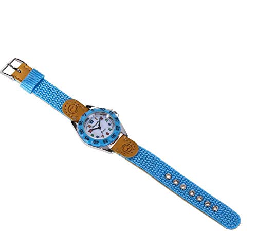 XHH Relojes para niños para niños, Moda, Dibujos Animados, Linda Correa de Nailon, Relojes para Estudiantes Masculinos y Femeninos, Negro (Accesorios de Regalo de Fiesta)