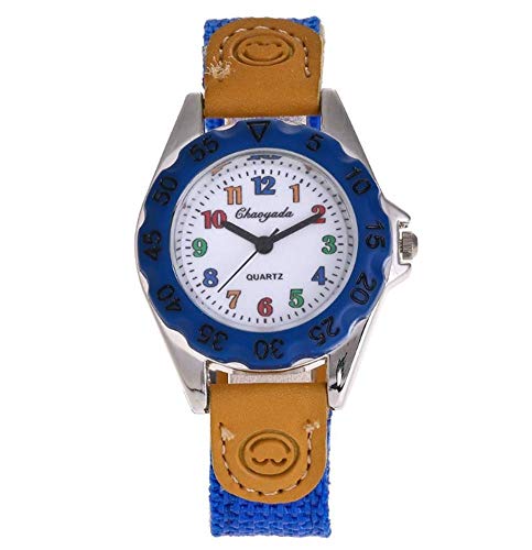 XHH Relojes para niños para niños, Moda, Dibujos Animados, Linda Correa de Nailon, Relojes para Estudiantes Masculinos y Femeninos, Negro (Accesorios de Regalo de Fiesta)