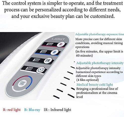 XHLLX Dispositivo De Belleza, Nuevo Espectrómetro De Colores para La Cara PDT Casero Fotoeléctrico Instrumento Belleza Rejuvenecimiento De Fotones LED Seis Funciones