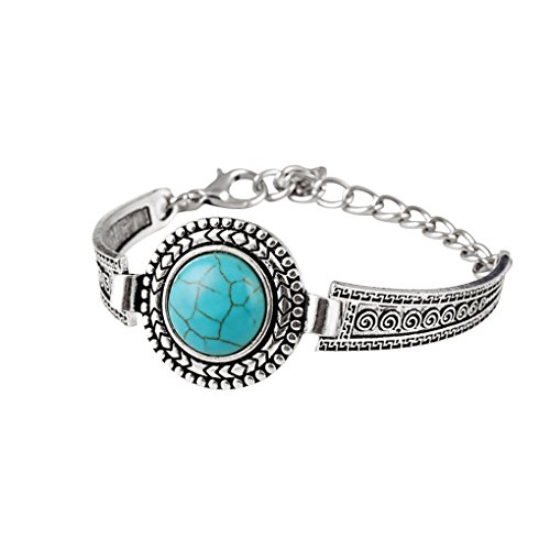Xiang Mujeres Pulsera Redonda Retro Nubes Flores Pulsera De Turquesa Accesorios Para Mujer