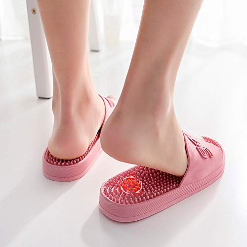 Xiao Jian- Suelas para el hogar Masaje de pies Zapatillas Puntos de acupuntura Pedicura Pareja Baño en casa Resbalón Hombres y Mujeres Sandalias y Zapatillas Verano Zapatillas