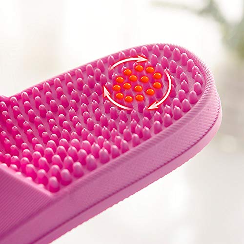 Xiao Jian- Suelas para el hogar Masaje de pies Zapatillas Puntos de acupuntura Pedicura Pareja Baño en casa Resbalón Hombres y Mujeres Sandalias y Zapatillas Verano Zapatillas