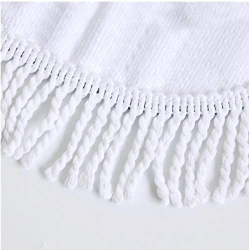 XIAOBAOZISTJ Toalla De Playa Redonda Flamenco Toalla De Playa Redonda Impresa Microfibra Más Borla Suave Chal Esterilla De Yoga para Picnic Mantel De Viaje Bohemio (Carta)
