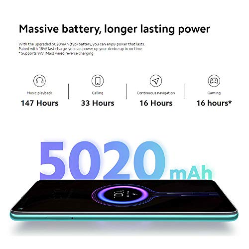 Xiaomi Redmi Note 9 - Smartphone de 6.53” FHD (DotDisplay, 4 GB RAM, 128 GB ROM, cámara Quad de 48 MP, Hotshot 3.5 mm, Headphone Jack, batería de 5020 mAh) Midnight Grey [International Version]