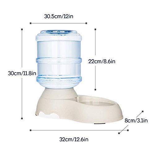 XIAPIA Dispensador de Agua Automático para Mascotas de Gatos/Perros   3.75L x 2 Piezas Preservador de Alimentos y Agua