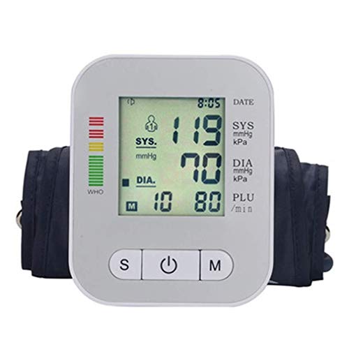 XIN Tensiómetro de Brazo Blood Pressure Monitor Digital BP Manguito máquina Inteligente Medida de Salud esfigmomanómetro for el hogar y Médica (Size : Voice Prompt)