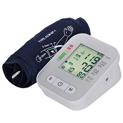 XIN Tensiómetro de Brazo Blood Pressure Monitor Digital BP Manguito máquina Inteligente Medida de Salud esfigmomanómetro for el hogar y Médica (Size : Voice Prompt)