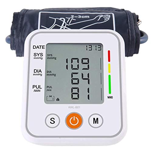 XIN Tensiómetro de Brazo Monitor de presión Arterial automático Inteligente Inicio BP Manguito Máquina Ritmo cardíaco del Pulso de Monitoreo esfigmomanómetro Digital for el hogar y Médica