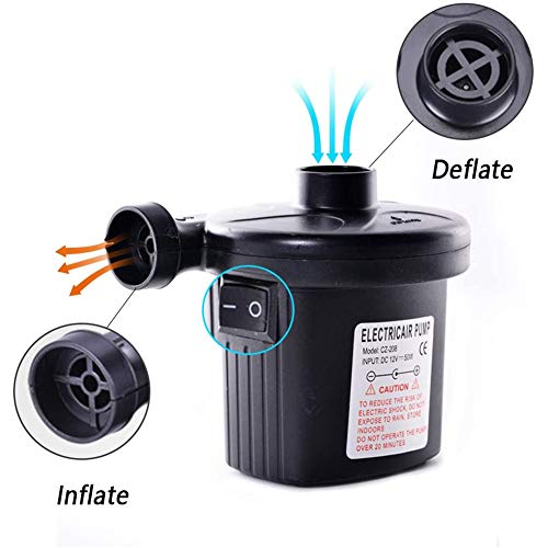 XINGXINGNS Bomba De Aire Electrica Dc12V / Ac230V Bombas De Desinflado Inflado Inflador De Coche Electrobomba con 3 Boquillas Usado para Botes Inflables, Camas de Inflables,For Automotive