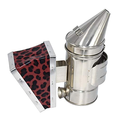 XINXI-YW Conveniente Herramienta de Apicultura Marca Abeja Fumador Colmena de Kit de transmisor Apicultura Equipo de Acero Inoxidable Adecuado for Fumador Decorativo