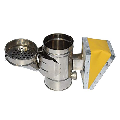 XINXI-YW Conveniente Herramienta de Apicultura Marca Abeja Fumador Colmena de Kit de transmisor Apicultura Equipo de Acero Inoxidable Adecuado for Fumador Decorativo