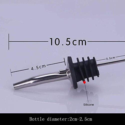 XinYiC - Vertederos de botella de acero inoxidable con boquilla cónica (12 paquetes)