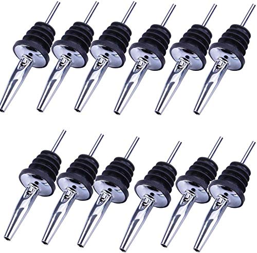 XinYiC - Vertederos de botella de acero inoxidable con boquilla cónica (12 paquetes)