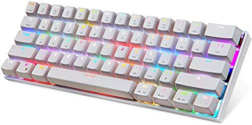 XIUYU CK62 Conectado de Modo Dual Bluetooth Wireless Mini RGB 61 tecla del Teclado mecánico Universal de la Tableta del teléfono