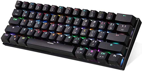 XIUYU CK62 Conectado de Modo Dual Bluetooth Wireless Mini RGB 61 tecla del Teclado mecánico Universal de la Tableta del teléfono