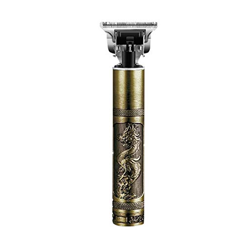 XJZHANG Plug and Play Clipper de Pelo Calvo Cabezal de Aceite Retro Grabado recortador de Cabello Trimmer inalámbrico Hombres Máquina de Corte de Cabello Tallado de podadoras eléctricas