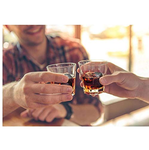 XKJFZ 8pcs Piedras del Whisky Ecológico Granito Cubos De Hielo Piedras del Whisky del Cubo De Hielo De Las Rocas De Granito Artesanal Beverage Cubos De Chiller