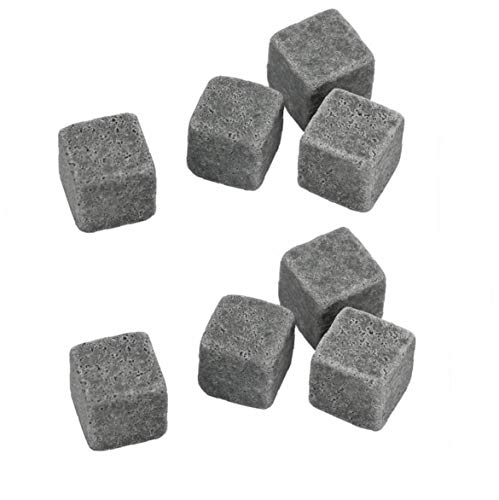 XKJFZ 8pcs Piedras del Whisky Ecológico Granito Cubos De Hielo Piedras del Whisky del Cubo De Hielo De Las Rocas De Granito Artesanal Beverage Cubos De Chiller