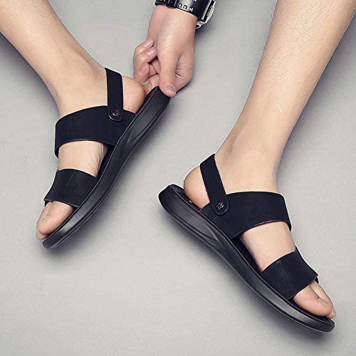 XLD Zapatos de los Hombres Ocasionales de la Playa, Deportivo Sandalia, Sandalias al Aire Libre, Sandalias de Cuero, Cambiar Entre Zapatillas y Sandalias, Apto for/Playa/Piscina Cubierta (Size : 38)