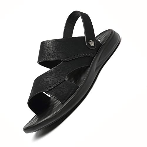 XLD Zapatos de los Hombres Ocasionales de la Playa, Deportivo Sandalia, Sandalias al Aire Libre, Sandalias de Cuero, Cambiar Entre Zapatillas y Sandalias, Apto for/Playa/Piscina Cubierta (Size : 38)