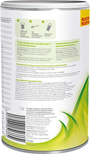 XLS Medical Nutrition Chocolate + Shaker de regalo - Batido sustitutivo de comidas para perder peso - Ingredientes de origen natural - contiene todas las vitaminas del grupo B - Sin gluten - 400 g