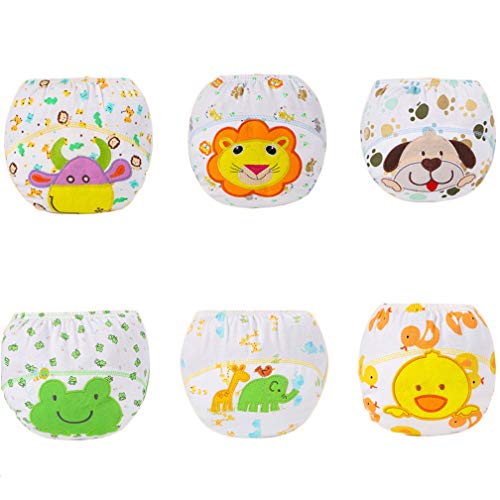 XM-Amigo - Ropa interior para niña, reutilizable, 6 unidades, talla 1 a 3 años