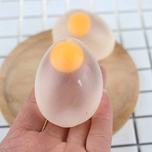 Xrten Pelotas Antiestrés en Forma de Huevo Suaves y Divertidas, Bolas Antiestrés Alivia estrés para Niños y Adultos, Fortalece Manos y Dedos - 4 Pcs