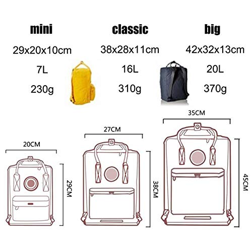 XuBa Estudiante Resistente al Desgaste Mochila Unisex de Moda Conciso Color Sólido Mochila Ordenador Bolsa Escolar Mochila de gran capacidad, Frost green/16L Classic