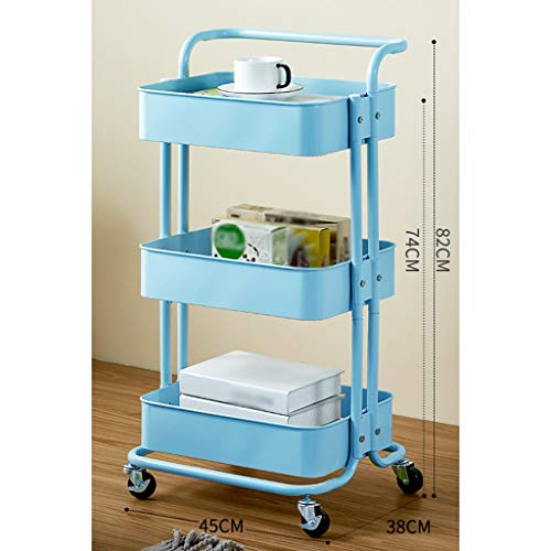 XUEYAN Estante de Cocina extraíble Azul Estancia de almacenaje de Sala de Estar de Dormitorio de Varios dormitorios