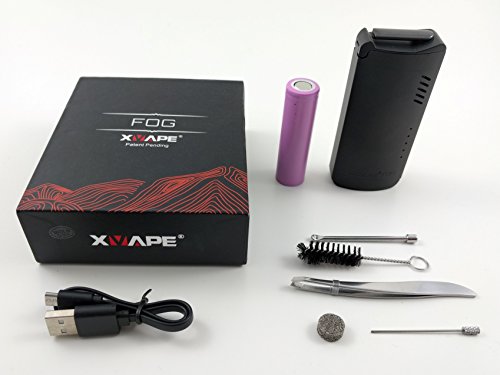 XVAPE FOG Vaporizador de convección carcasa metálica y boquilla de cerámica - evaporador de primera calidad con batería de 2600 mAh intercambiable, NO NICOTINA
