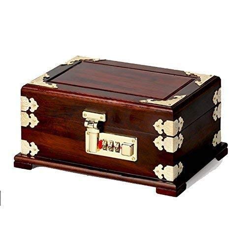 XWYSSH Los organizadores joyero de Madera Combinación de Caja roja Rosewood de combinación, Antigua Caja de Almacenamiento de Madera, Cofre del Tesoro, Caja de Regalo de Boda