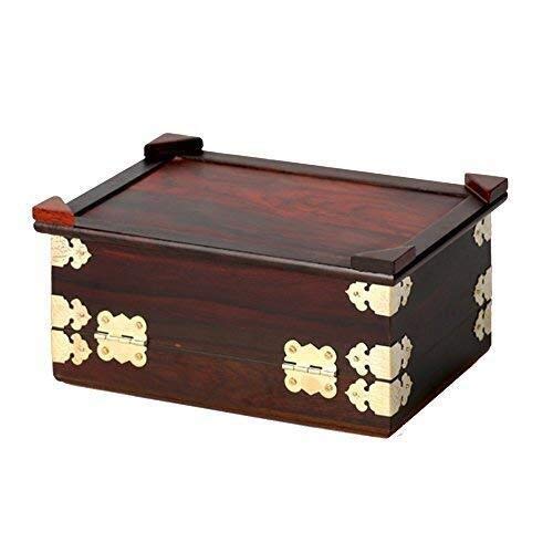 XWYSSH Los organizadores joyero de Madera Combinación de Caja roja Rosewood de combinación, Antigua Caja de Almacenamiento de Madera, Cofre del Tesoro, Caja de Regalo de Boda