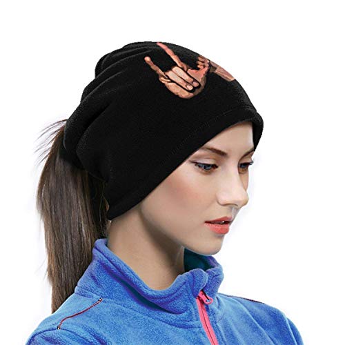 XXUU ASL Lenguaje de señas americano I Love You Cuello bufanda cálida Mascarilla reutilizable para exteriores Bandana