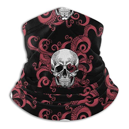 XXUU Bandana de calavera y tentáculos de pulpo para Rave Dust Wind Uv Sun, polaina para el cuello Sombreros Motocicleta deportiva para mujeres Hombres Bufanda facial Negro