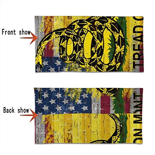 XXUU Do Not Tread On Me Bandera Estadounidense Mascarilla Bandanas Bufanda Calentador de Cuello Diadema para Polvo Aire Libre Deportes Polvo Sol, Protección contra el frío