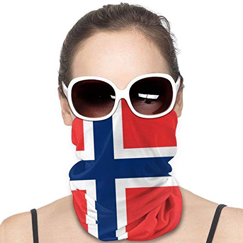 XXUU Máscara Facial con Bandera Noruega, pañuelos, Bufanda, Calentador de Cuello, Diadema para Polvo, Deportes al Aire Libre, protección Solar contra el Polvo
