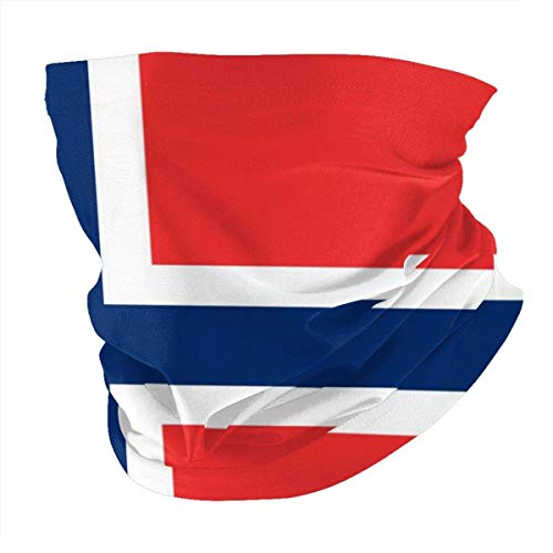 XXUU Máscara Facial con Bandera Noruega, pañuelos, Bufanda, Calentador de Cuello, Diadema para Polvo, Deportes al Aire Libre, protección Solar contra el Polvo