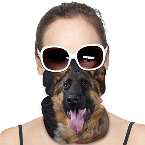 XXUU Mascarilla de Pastor alemán Bandanas Bufanda Calentador de Cuello Diademapara Polvo Aire Libre Deportes Polvo Sol, Protección contra el frío