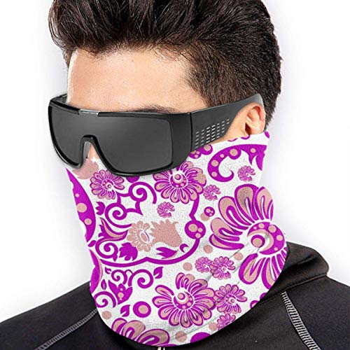 XXUU Patrón Floral sin Costuras Unisex Microfibra Cuello Calentador Cuello Polaina Mascarilla Hombres Multifuncional Bandana Mujeres Bufanda Envoltura de la Cabeza Máscara Polvo Viento Sol Protección
