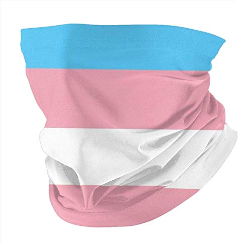 XXUU Transgender Pride Flag Mascarilla Facial Bandanas Bufanda Calentador de Cuello Diadema para Polvo Deportes al Aire Libre Polvo Sol, protección contra el frío